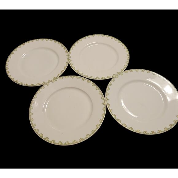 Vintage Mikasa Intaglio Cac20 Annette Wide Floral Rim Salad Plate set of 4 - Picture 1 of 7
